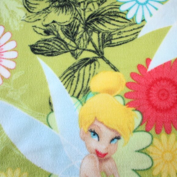 Disney Tinkerbell Mystic Forest Floral Badges 2012 Fleece Fabric 55" x 60" - Picture 3 of 4